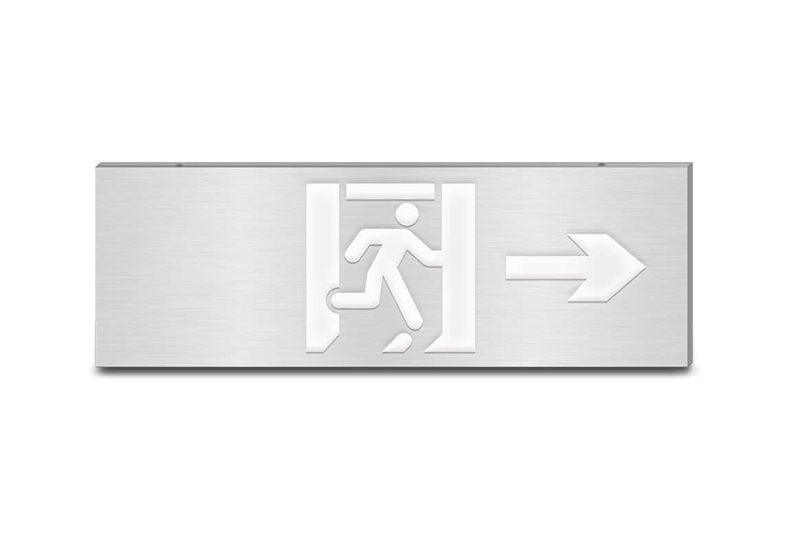 600大型款-單面右向消防應急標志燈 | ZS-BLJC-1LR0E Ⅲ 3W-J854 | 壁掛