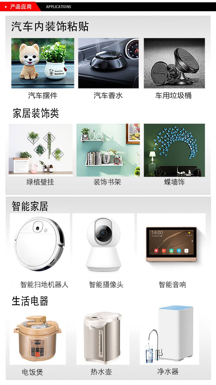 3M90系列耐高溫透明無基材雙面膠在各領域的應用